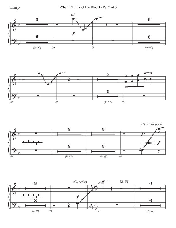 When I Think Of The Blood (Choral Anthem SATB) Harp (Lifeway Choral / Arr. Bradley Knight)