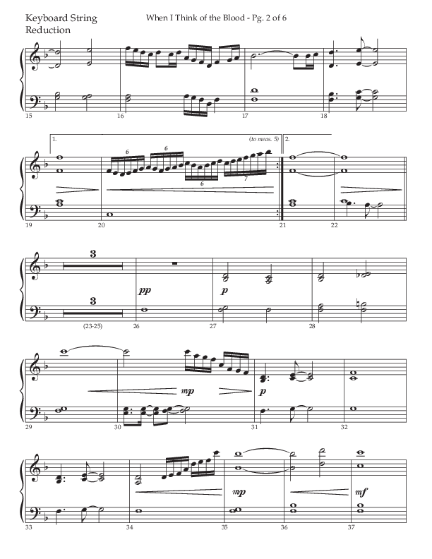 When I Think Of The Blood (Choral Anthem SATB) String Reduction (Lifeway Choral / Arr. Bradley Knight)
