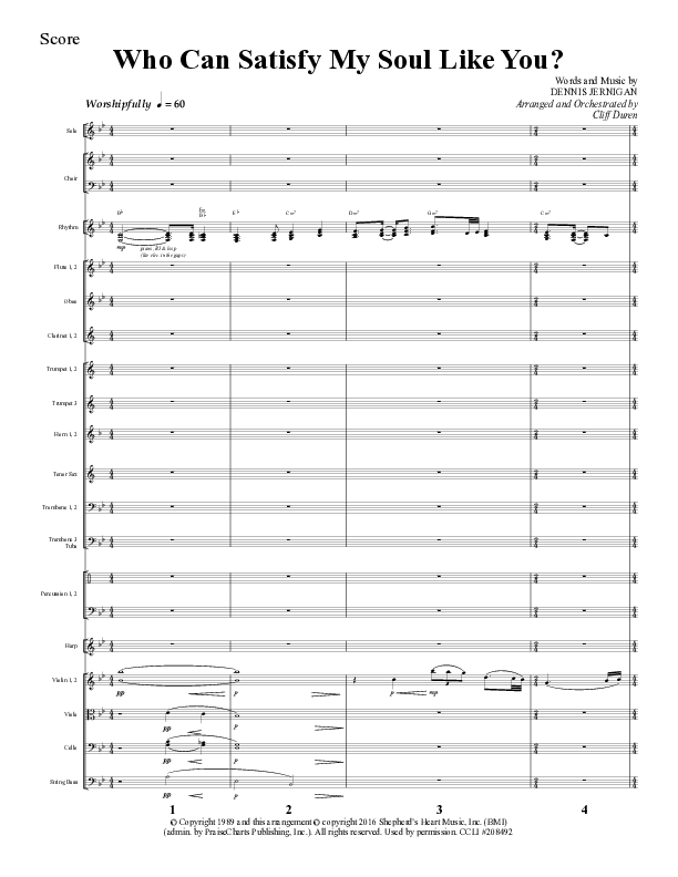 Who Can Satisfy My Soul Like You (Choral Anthem SATB) Conductor's Score (Lifeway Choral / Arr. Cliff Duren)