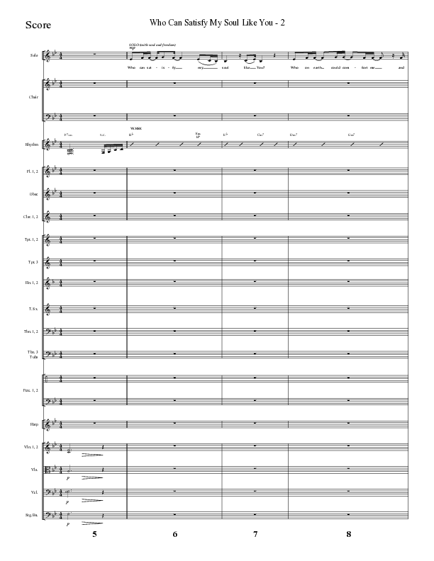 Who Can Satisfy My Soul (Choral Anthem SATB) Orchestration (Lifeway Choral / Arr. Cliff Duren)