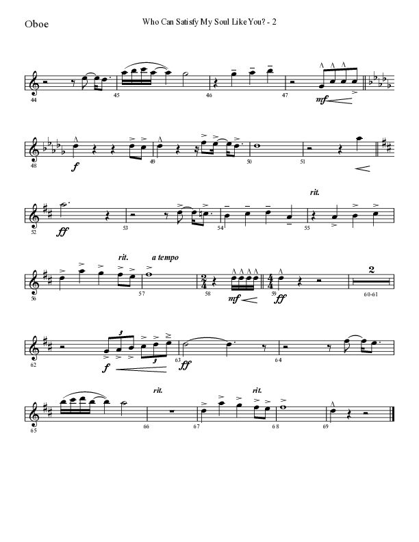 Who Can Satisfy My Soul (Choral Anthem SATB) Oboe (Lifeway Choral / Arr. Cliff Duren)