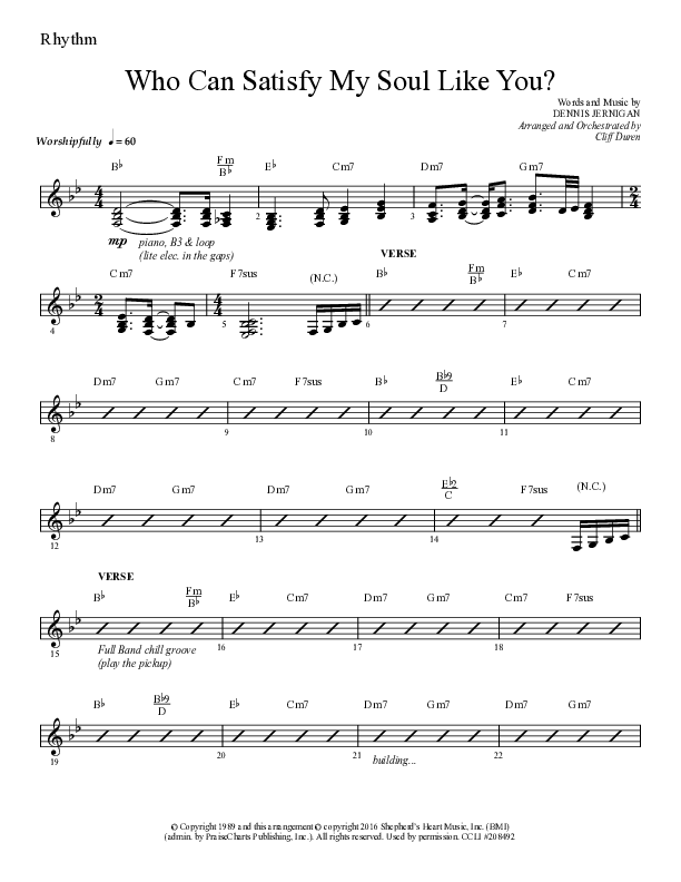 Who Can Satisfy My Soul Like You (Choral Anthem SATB) Lead Melody & Rhythm (Lifeway Choral / Arr. Cliff Duren)