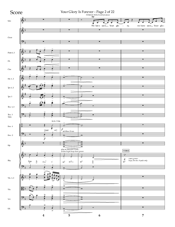Your Glory Is Forever (Choral Anthem SATB) Orchestration (Lifeway Choral / Arr. Cliff Duren)