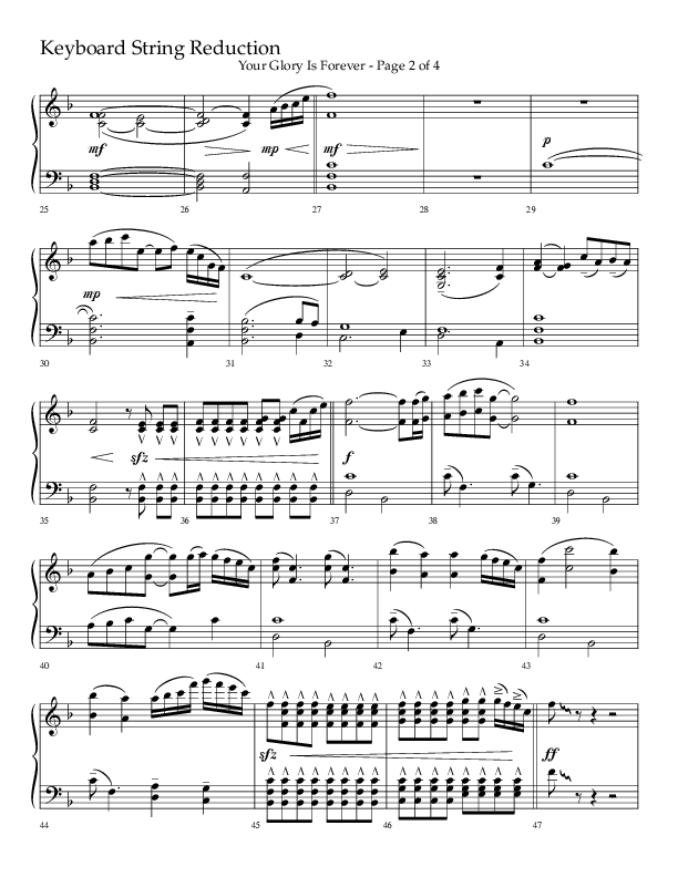 Your Glory Is Forever (Choral Anthem SATB) String Reduction (Lifeway Choral / Arr. Cliff Duren)