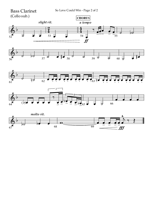 So Love Could Win (Choral Anthem SATB) Bass Clarinet (Lifeway Choral / Arr. John Bolin / Don Koch / Orch. Daniel Semsen)