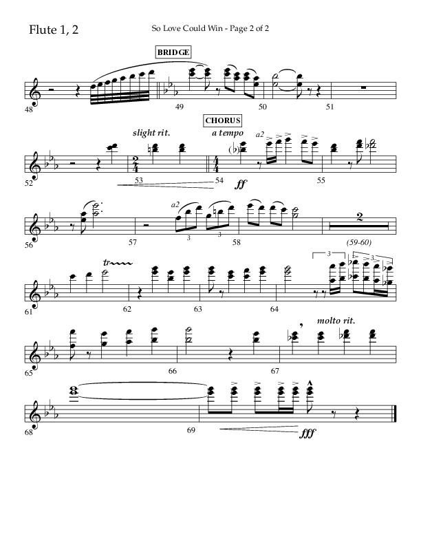 So Love Could Win (Choral Anthem SATB) Flute 1/2 (Lifeway Choral / Arr. John Bolin / Don Koch / Orch. Daniel Semsen)