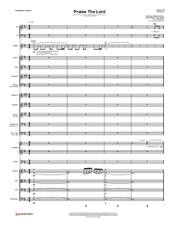 Praise The Lord (Live) Conductor's Score (Gateway Worship / Matthew Harris)