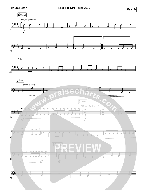 Praise The Lord (Live) String Bass (Gateway Worship / Matthew Harris)