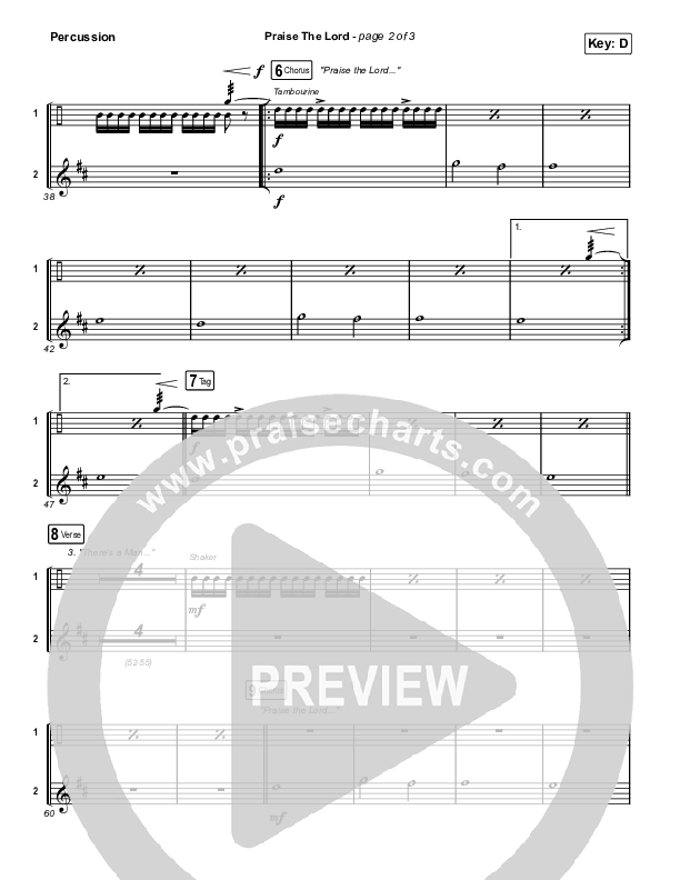 Praise The Lord (Live) Percussion (Gateway Worship / Matthew Harris)