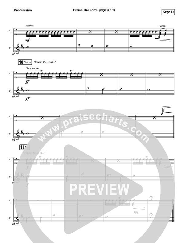 Praise The Lord (Live) Percussion (Gateway Worship / Matthew Harris)