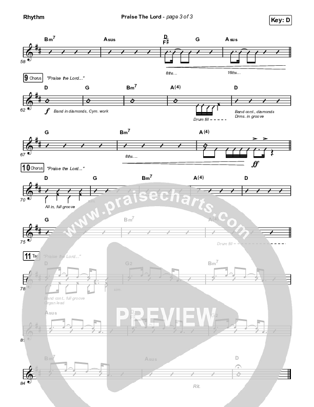 Praise The Lord (Live) Rhythm Pack (Gateway Worship / Matthew Harris)