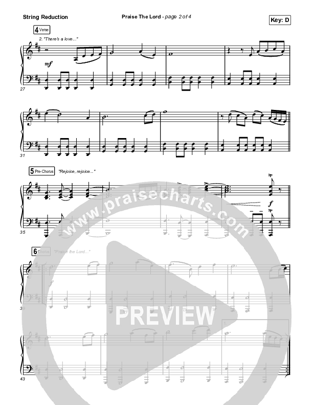 Praise The Lord (Live) String Reduction (Gateway Worship / Matthew Harris)