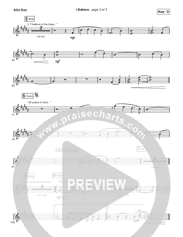 I Believe (Choral Anthem SATB) Sax Pack (Phil Wickham / Arr. Mason Brown)