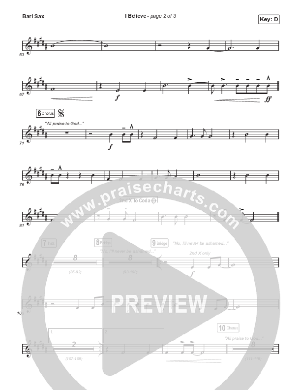 I Believe (Choral Anthem SATB) Bari Sax (Phil Wickham / Arr. Mason Brown)