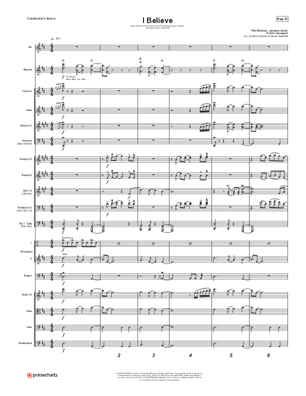I Believe (Choral Anthem SATB) Orchestration (Phil Wickham / Arr. Mason Brown)