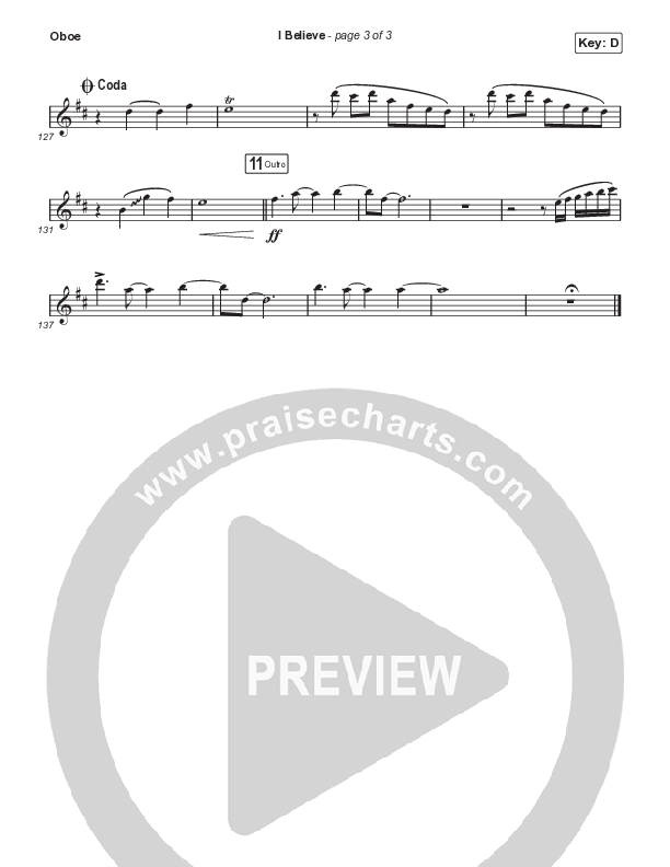 I Believe (Choral Anthem SATB) Oboe (Phil Wickham / Arr. Mason Brown)