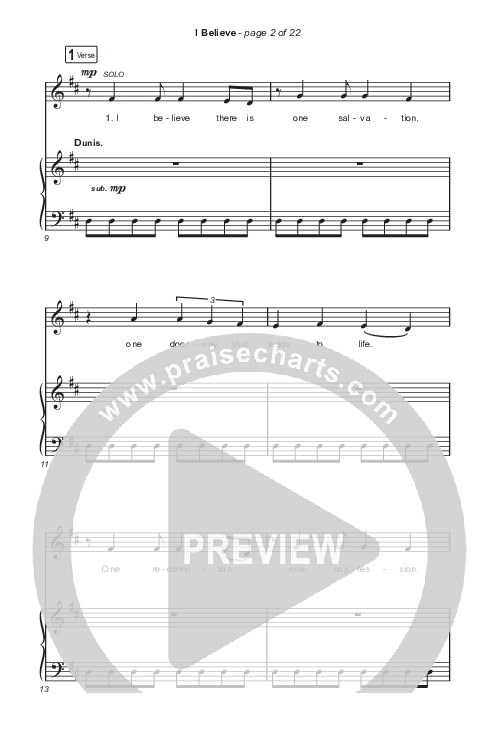 I Believe (Choral Anthem SATB) Octavo (SATB & Pno) (Phil Wickham / Arr. Mason Brown)
