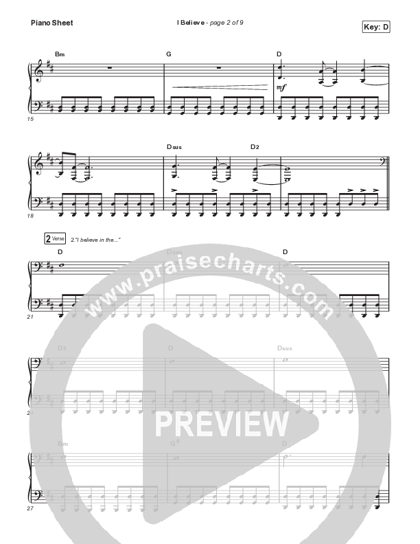 I Believe (Choral Anthem SATB) Piano Sheet (Phil Wickham / Arr. Mason Brown)