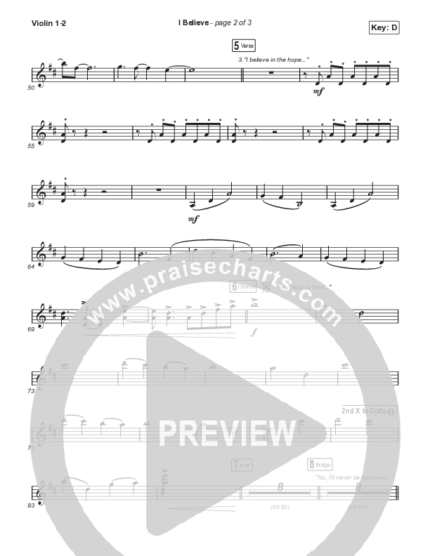 I Believe (Choral Anthem SATB) String Pack (Phil Wickham / Arr. Mason Brown)