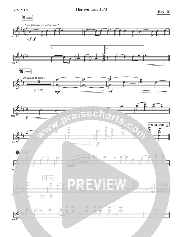 I Believe (Choral Anthem SATB) String Pack (Phil Wickham / Arr. Mason Brown)