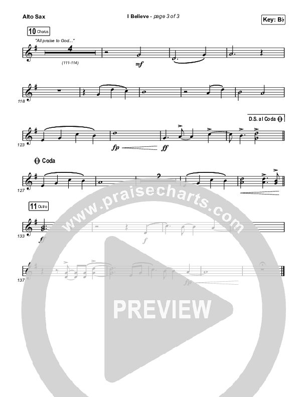 I Believe (Worship Choir/SAB) Alto Sax (Phil Wickham / Arr. Mason Brown)