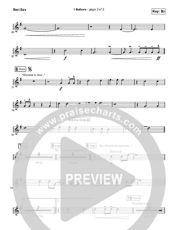 I Believe (Worship Choir/SAB) Bari Sax (Phil Wickham / Arr. Mason Brown)