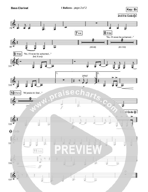 I Believe (Worship Choir/SAB) Bass Clarinet (Phil Wickham / Arr. Mason Brown)