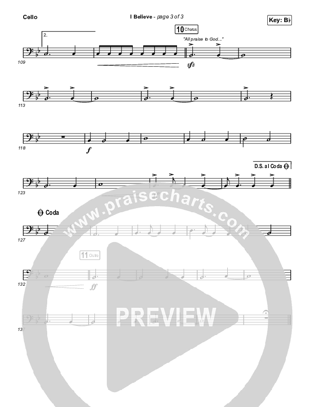 I Believe (Worship Choir/SAB) Cello (Phil Wickham / Arr. Mason Brown)