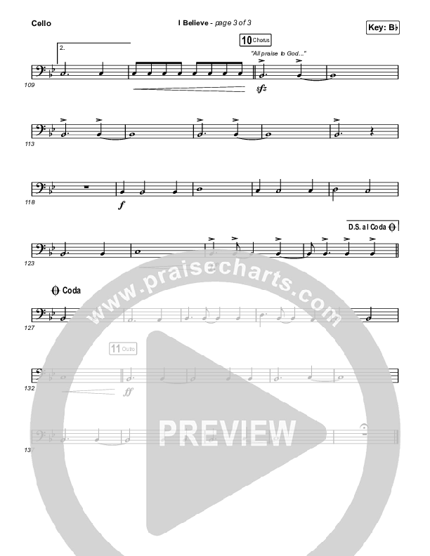 I Believe (Worship Choir/SAB) Cello (Phil Wickham / Arr. Mason Brown)