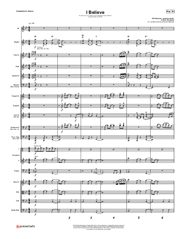 I Believe (Worship Choir/SAB) Conductor's Score (Phil Wickham / Arr. Mason Brown)