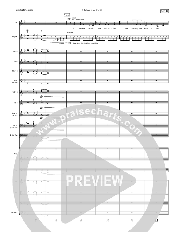 I Believe (Worship Choir/SAB) Conductor's Score (Phil Wickham / Arr. Mason Brown)