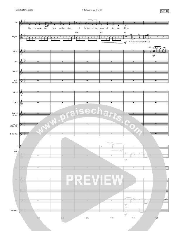 I Believe (Worship Choir/SAB) Orchestration (No Vocals) (Phil Wickham / Arr. Mason Brown)