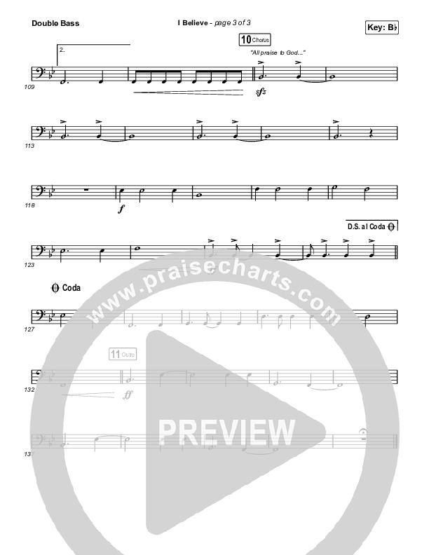 I Believe (Worship Choir/SAB) Double Bass (Phil Wickham / Arr. Mason Brown)