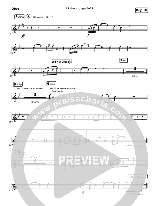 I Believe (Worship Choir/SAB) Oboe (Phil Wickham / Arr. Mason Brown)