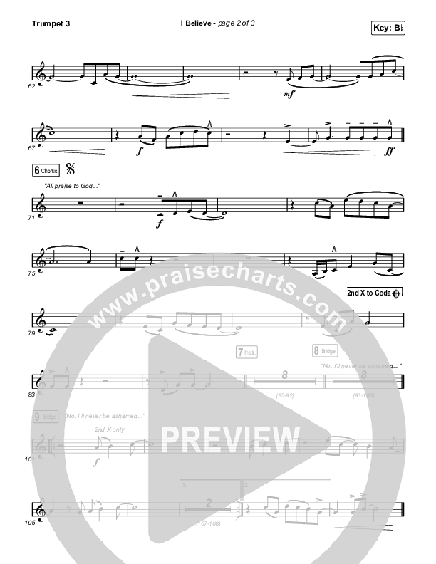 I Believe (Worship Choir/SAB) Trumpet 3 (Phil Wickham / Arr. Mason Brown)