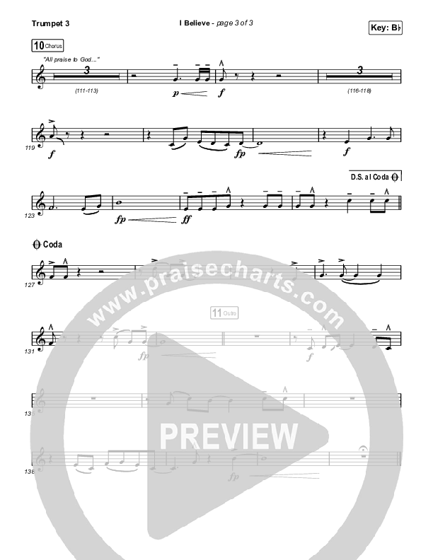 I Believe (Worship Choir/SAB) Trumpet 3 (Phil Wickham / Arr. Mason Brown)