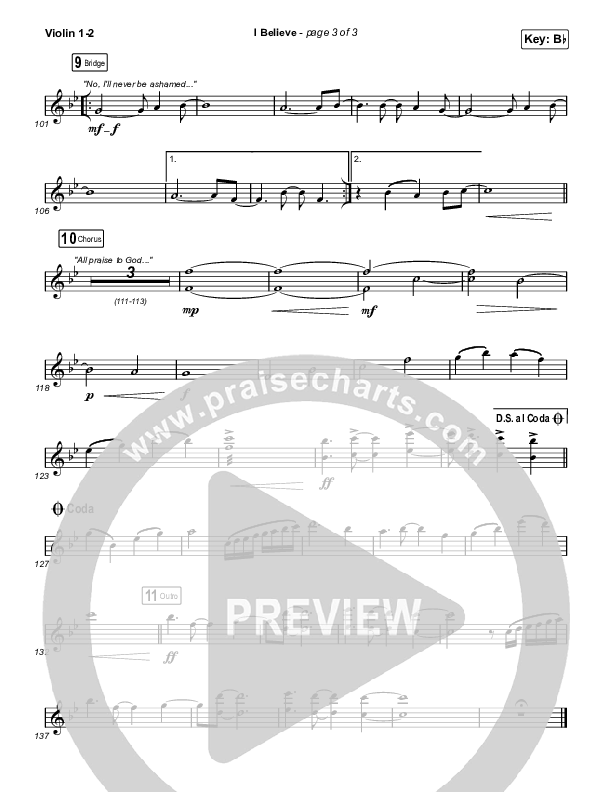 I Believe (Worship Choir/SAB) Violin 1/2 (Phil Wickham / Arr. Mason Brown)
