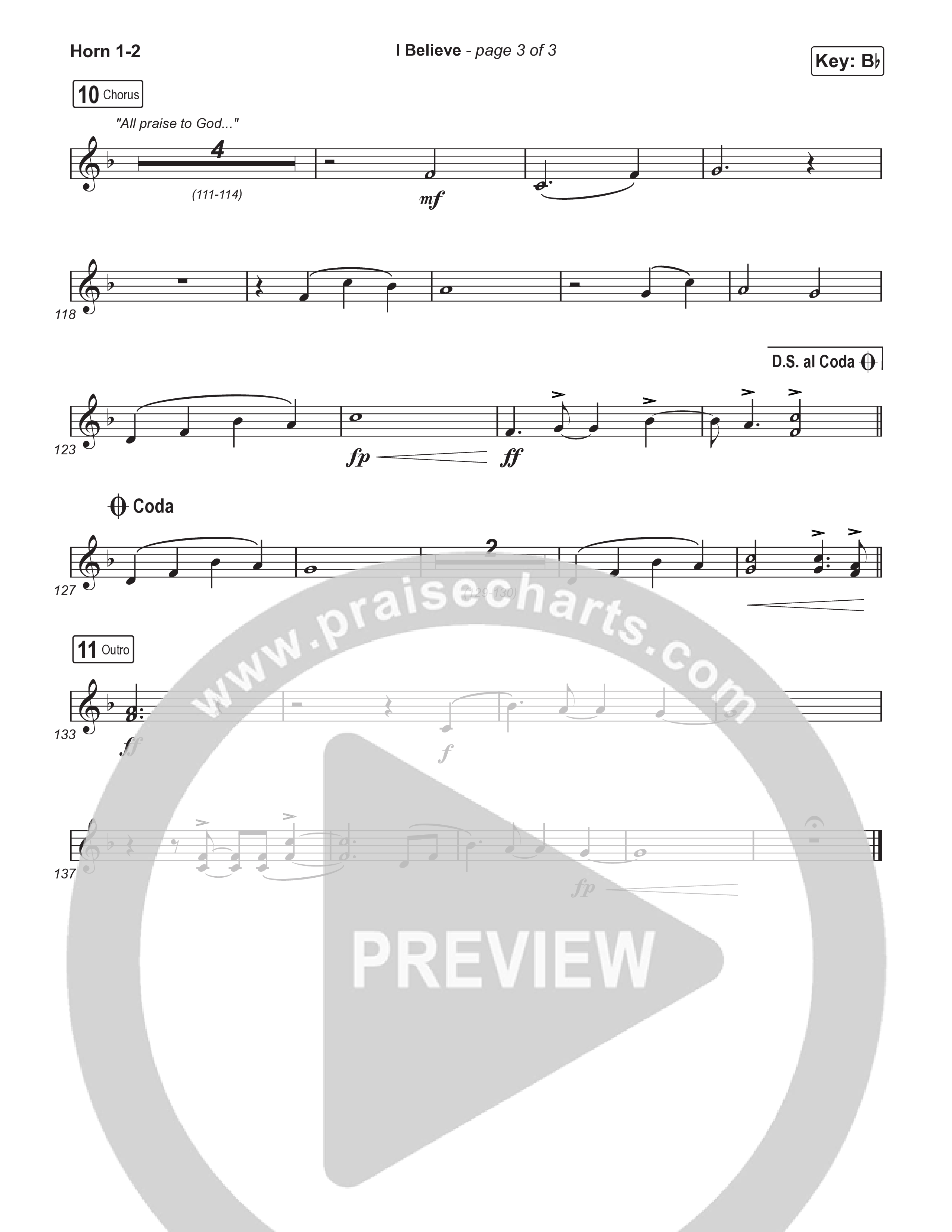 I Believe (Unison/2-Part) Brass Pack (Phil Wickham)