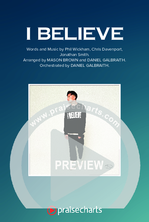 I Believe (Unison/2-Part) Octavo Cover Sheet (Phil Wickham)