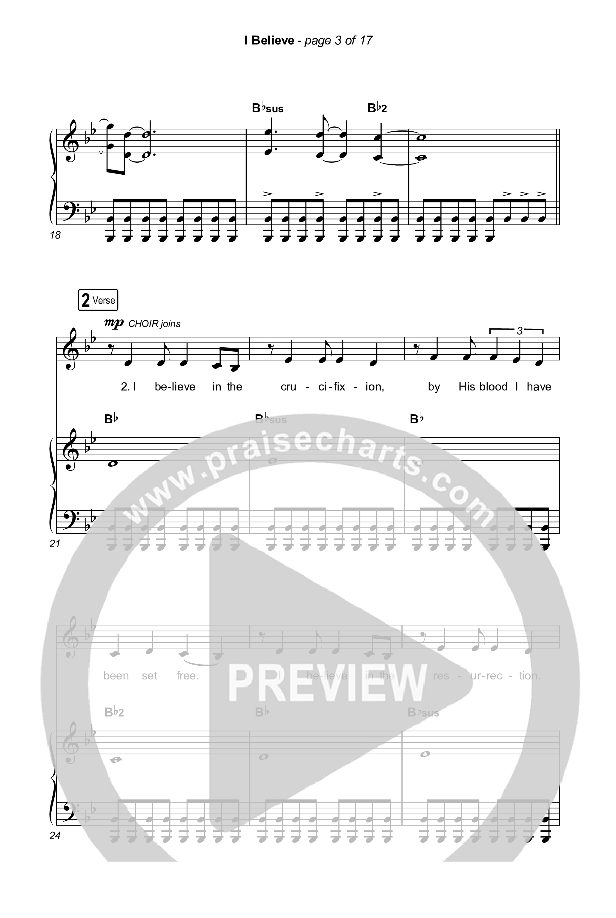 I Believe (Unison/2-Part) Octavo (Uni/2-Part & Pno) (Phil Wickham)