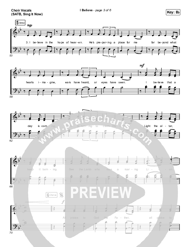 I Believe (Sing It Now) Choir Sheet (SATB) (Phil Wickham / Arr. Mason Brown)