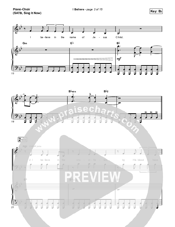 I Believe (Sing It Now) Piano/Choir (SATB) (Phil Wickham / Arr. Mason Brown)