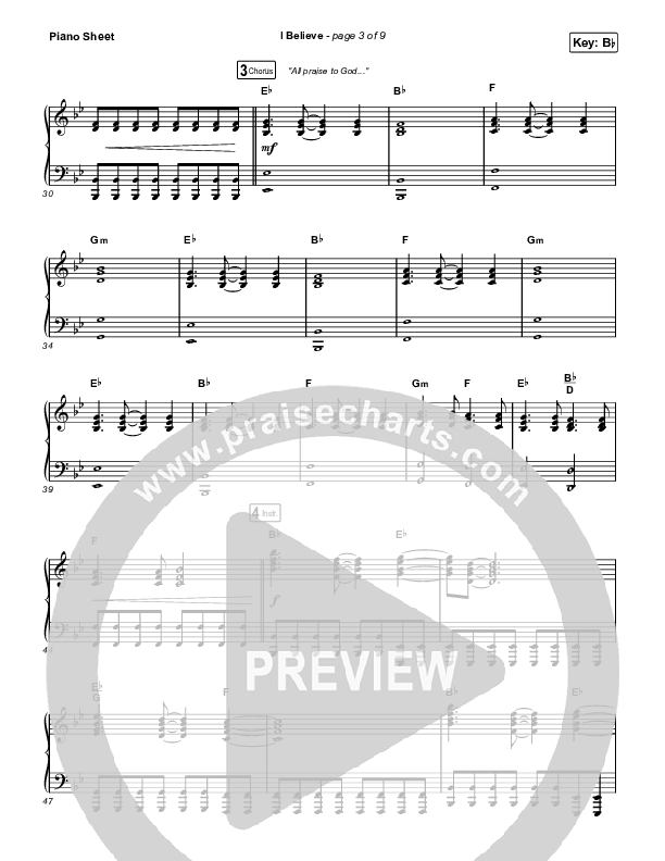 I Believe (Sing It Now) Piano Sheet (Phil Wickham / Arr. Mason Brown)