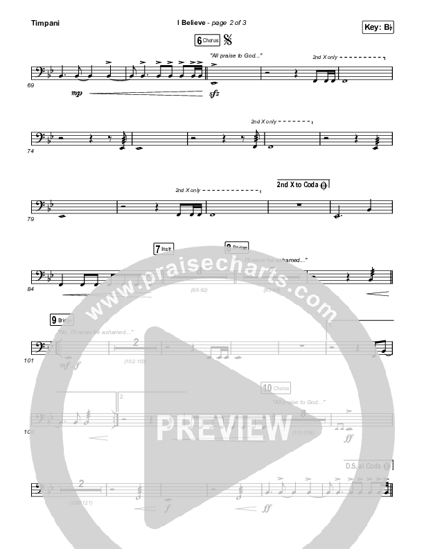 I Believe (Sing It Now) Timpani (Phil Wickham / Arr. Mason Brown)