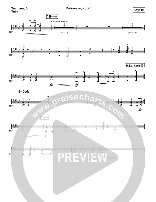 I Believe (Sing It Now) Trombone 3/Tuba (Phil Wickham / Arr. Mason Brown)