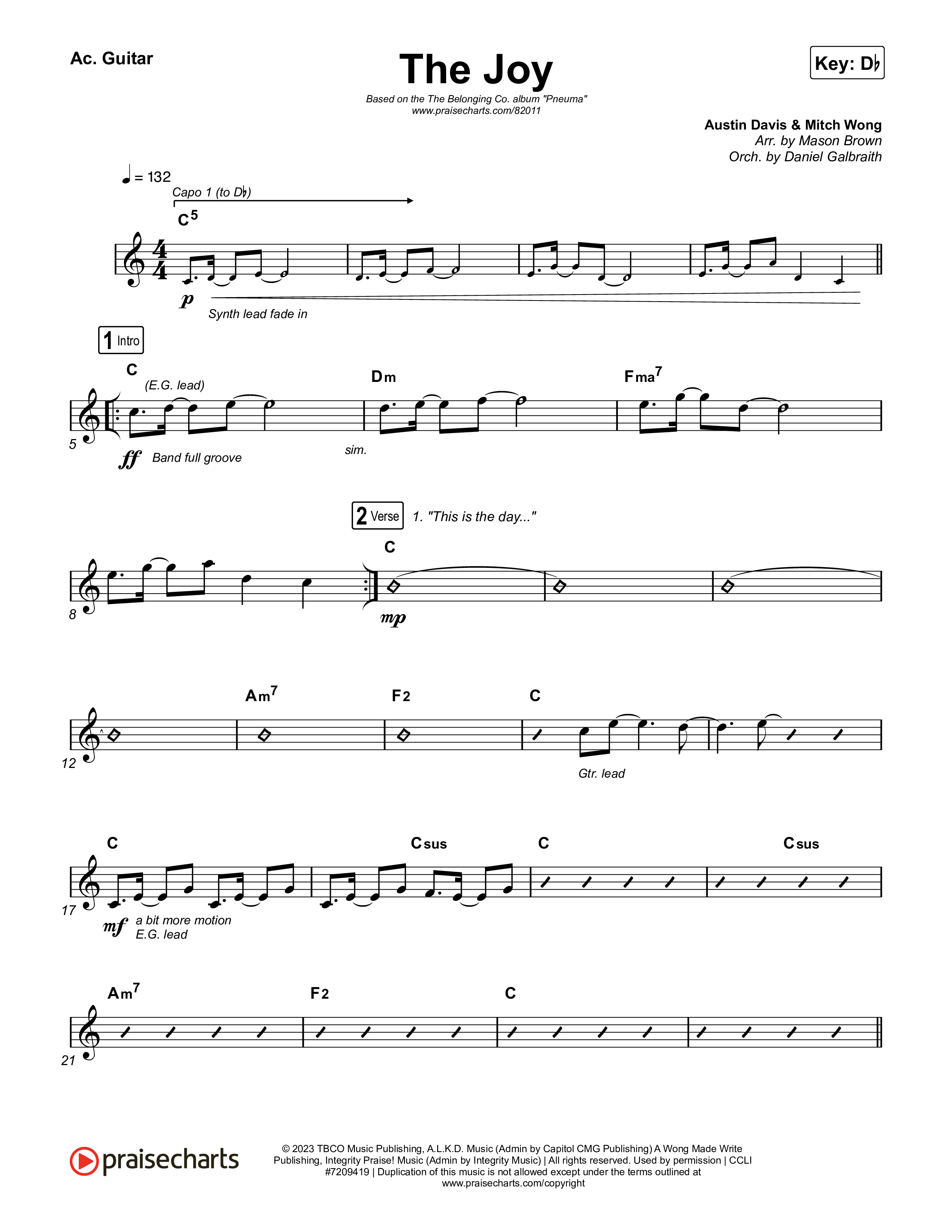 The Joy (Live) Acoustic Guitar (The Belonging Co / Andrew Holt)