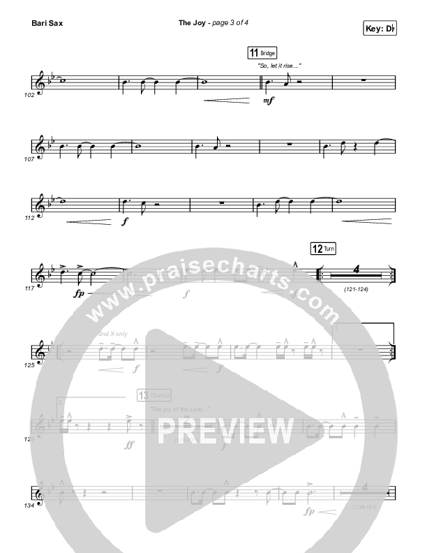 The Joy (Live) Bari Sax (The Belonging Co / Andrew Holt)