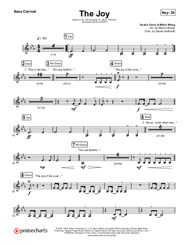 The Joy (Live) Bass Clarinet (The Belonging Co / Andrew Holt)