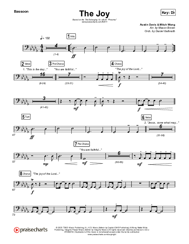 The Joy (Live) Bassoon (The Belonging Co / Andrew Holt)