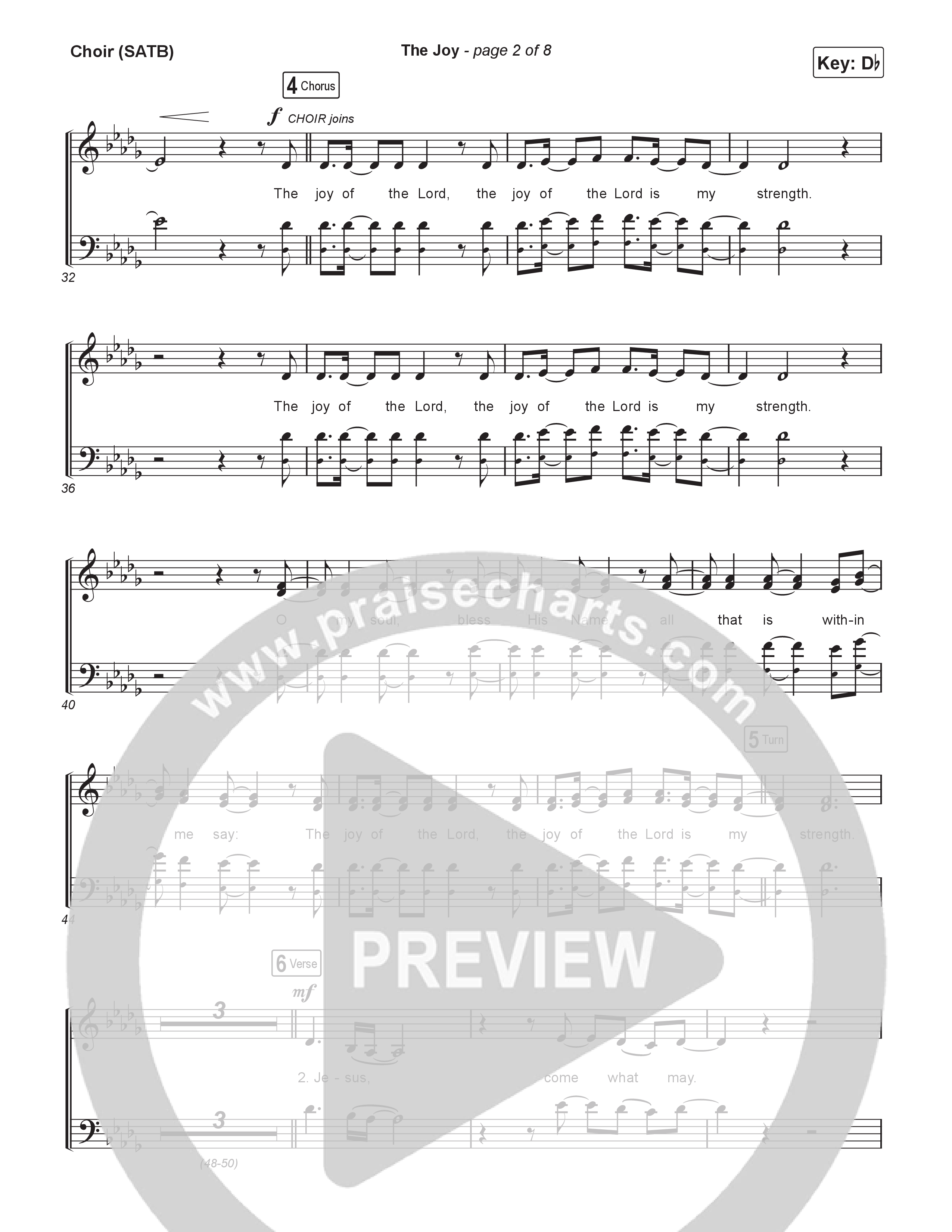 The Joy (Live) Choir Sheet (SATB) (The Belonging Co / Andrew Holt)